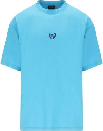 Balenciaga Light Blue Logo T-shirt