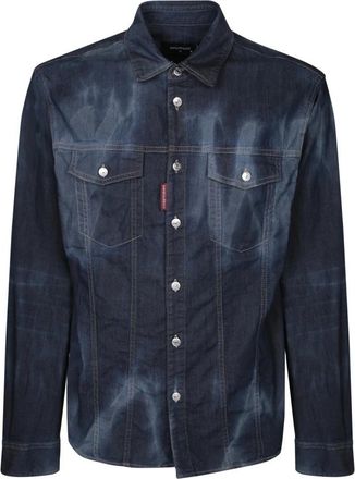 Dsquared2 Denim Shirt - Heren - Spijkeroverhemden - Blauw - S - Denim - Overhemden