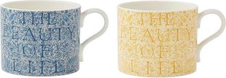 Spode Set Of 2 Morris & Co. Beauty In Life Mugs