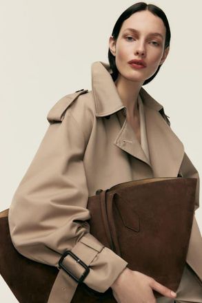 H&M Suede Shopper in Brown at Nordstrom