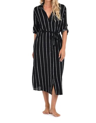La Blanca Maxi Dress Swimsuit Cover Up In City Lights Black