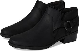 Clarks Danyelle Gema Womens Boots Black Oily Leather : 9.5 B - Medium