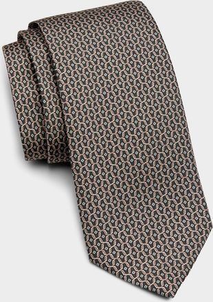 Canali Men & apos;s Geometric Silk Tie