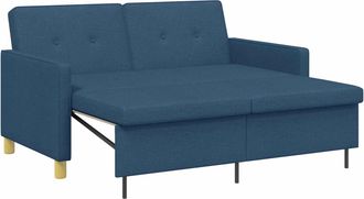 vidaXL Sof&aacute; Cama Desplegable Azul Tela Vidaxl