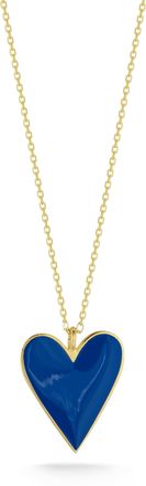 Glaze Jewelry Sterling Silver Enamel Heart Necklace