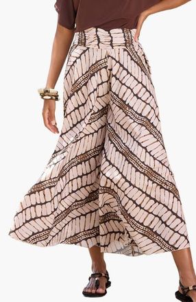 Lascana Printed Flowy Culottes in Beige & Brown at Nordstrom, Size 14 X 24