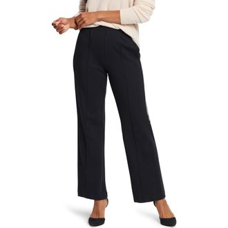 Nic+Zoe Seamed Pull-On Wide Leg Knit Pants in Black Onyx at Nordstrom Rack, Size X-Small