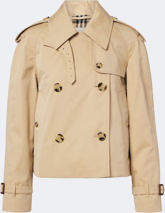Burberry Double-breasted cotton gabardine jacket