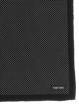 Tom Ford Silk Polka-Dot Scarf - Black