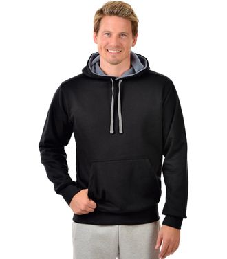 Trigema Kapuzensweatshirt TRIGEMA TRIGEMA Kapuzenshirt aus Sweat-Qualit&auml;t, Herren, Gr. 3XL, schwarz, Sweatware, 70% Baumwolle, 30% Polyester, lang, ohne Aussc