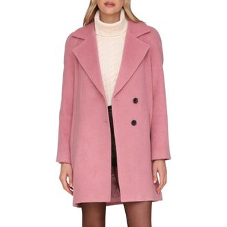 Avec Les Filles Walker Notch Lapel Coat in Wilted Rose at Nordstrom Rack, Size Small