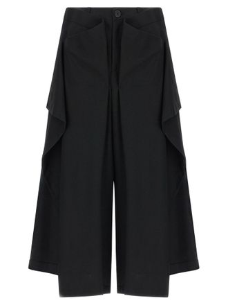 Issey Miyake Black Wool Casual Womens Pants