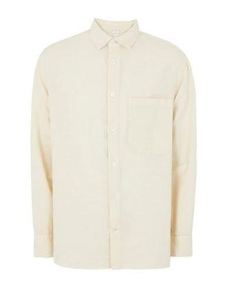 8 by YOOX COTTON-LINEN LOOSE FIT L/SLEEVE SHIRT