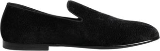 Dolce & Gabbana Black Jacquard Loafers Formal Men Dress Mens Shoes