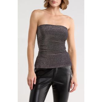 Madden Girl Metallic Knit Tube Top in Black at Nordstrom Rack, Size X-Large