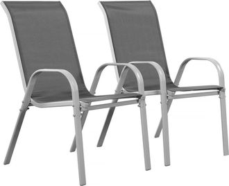 Habitat & Jardin Conjunto de 2 sillones de jard&iacute;n gris 53 x 75 x 92 cm