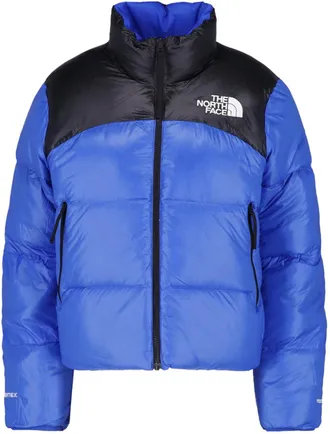 The North Face Blue Pertex Nuptse High-Collar Down Jacket