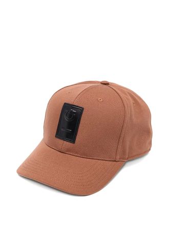 Ferragamo logo-embroidery cap - men - Cotton/Cotton - One Size - Brown