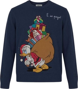 MC2 Saint Barth Heron Her0001 Maglione - - Knitwear - Uomo - Blu - ONE SIZE