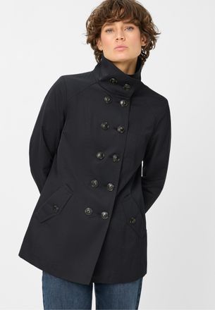 Fuchs Schmitt Outdoorjacke FUCHS SCHMITT, Damen, Gr. 34, marine, Web, Obermaterial: 58% Baumwolle, 42% Polyester, unifarben, regular fit normal, abgesteppte Kante, 