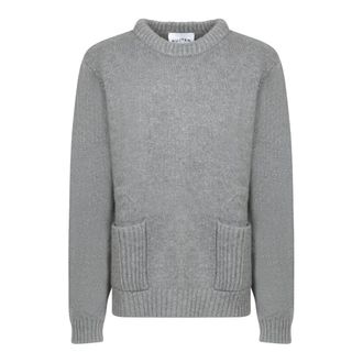 Kujten Round-neck Knitwear, female, Gray, Size: M Grey Knitwear Aw24