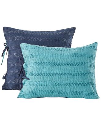 Melange Home M&eacute;lange Home Hand-Stitched Reversible Kantha Sham Set