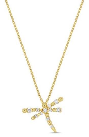 Bony Levy Mykonos 18K Yellow Gold Diamond Dragonfly Pendant Necklace at Nordstrom Rack