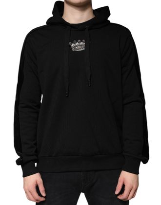 Dolce & Gabbana Kroon Versierde Hoodie Tsh7911