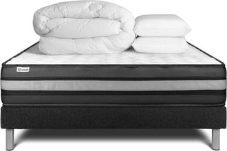 VITALIT Pack Colch&oacute;n Negro Espuma Viscoel&aacute;stica 140 X 190