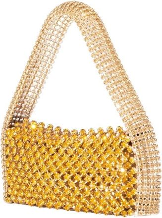 Benedetta Bruzziches Womens Shoulder Bag Rachele La Grande Gold Brass; Crystals