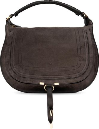 Chlo&eacute; Marcie Medium schoudertas - Dames - Schoudertassen - Bruin - ONE Size - Katoen - Tassen