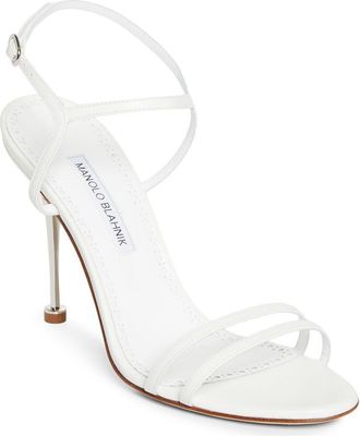 Manolo Blahnik Ciagapla Sandal in Whit1012 at Nordstrom, Size 10.5Us