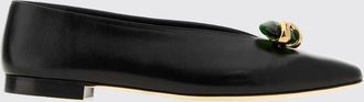 Jimmy Choo London Margot Embroidered Smooth Leather Tapered Toe Ballet Flats