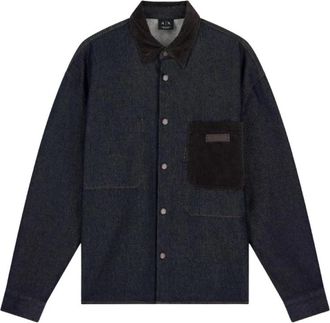 A|X Armani Exchange Denim Overshirt - Heren - Spijkeroverhemden - Blauw - M - Denim - Overhemden