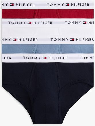 Tommy Hilfiger Mens Cotton Classics Brief 4-Pack - Blue - XL