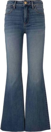 Kut from the Kloth Womens Stella High Rise Flare Jean With Raw Hem In Hardworking