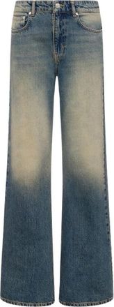 Moschino Cotton denim flared broek - Dames - Flared Jeans - Blauw - W28 - Denim - Jeans