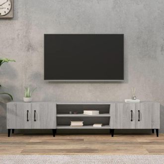 Berkfield Home TV Cabinet Grey Sonoma 180x31.5x40 cm Engineered Wood