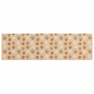 vidaXL Alfombra De Cocina Huellas Beige 150 X 45 Cm 100% Poliamida Vidaxl