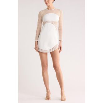 SIMKHAI Blaise Long Sleeve Minidress in Ivory at Nordstrom Rack, Size 6