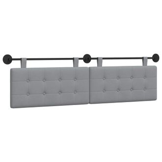 vidaXL Cabecero Colgante Gris Claro Tela Vidaxl