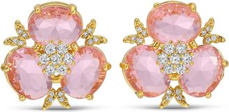 Eye Candy Los Angeles Willow Cubic Zirconia Stud Earrings in Gold at Nordstrom Rack