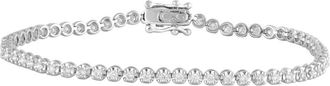 Grown Brilliance Sterling Silver 1.00 Cttw Lab Grown Diamond Tennis Bracelet for Women
