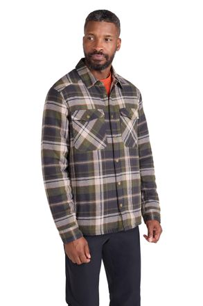 Mountain Warehouse Pinn Mens Borg Lined Flannel Shirt - Stylish, Warm & Cosy Button Down with 100% Cotton & Fleece Lining - Best for Autumn, Outdoors, Walking & Hiking K