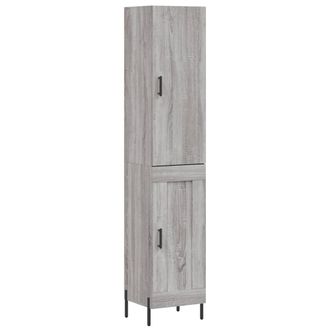 Berkfield Home Highboard Grey Sonoma 34.5x34x180 cm Engineered Wood
