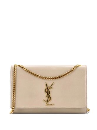 Saint Laurent Classic Monogram Grainy Leather Medium crossbody bag - Beige