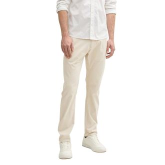 Tom Tailor Heren, Broeken, Beige, Maat: W32 L34 Katoen