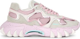 Balmain B-East leather low-top sneakers - women - Rubber - 35.5 - Pink