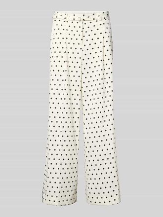 Neo Noir Neo Noir Hose im Allover-Look mit G&uuml;rtel Modell MALBA DOT in Weiss, Gr&ouml;&szlig;e 34