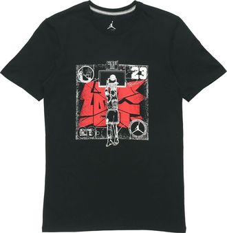 Nike Jordan Air Jordan Last Shot AJ14 Round Neck Short Sleeve Black BQ2556-010